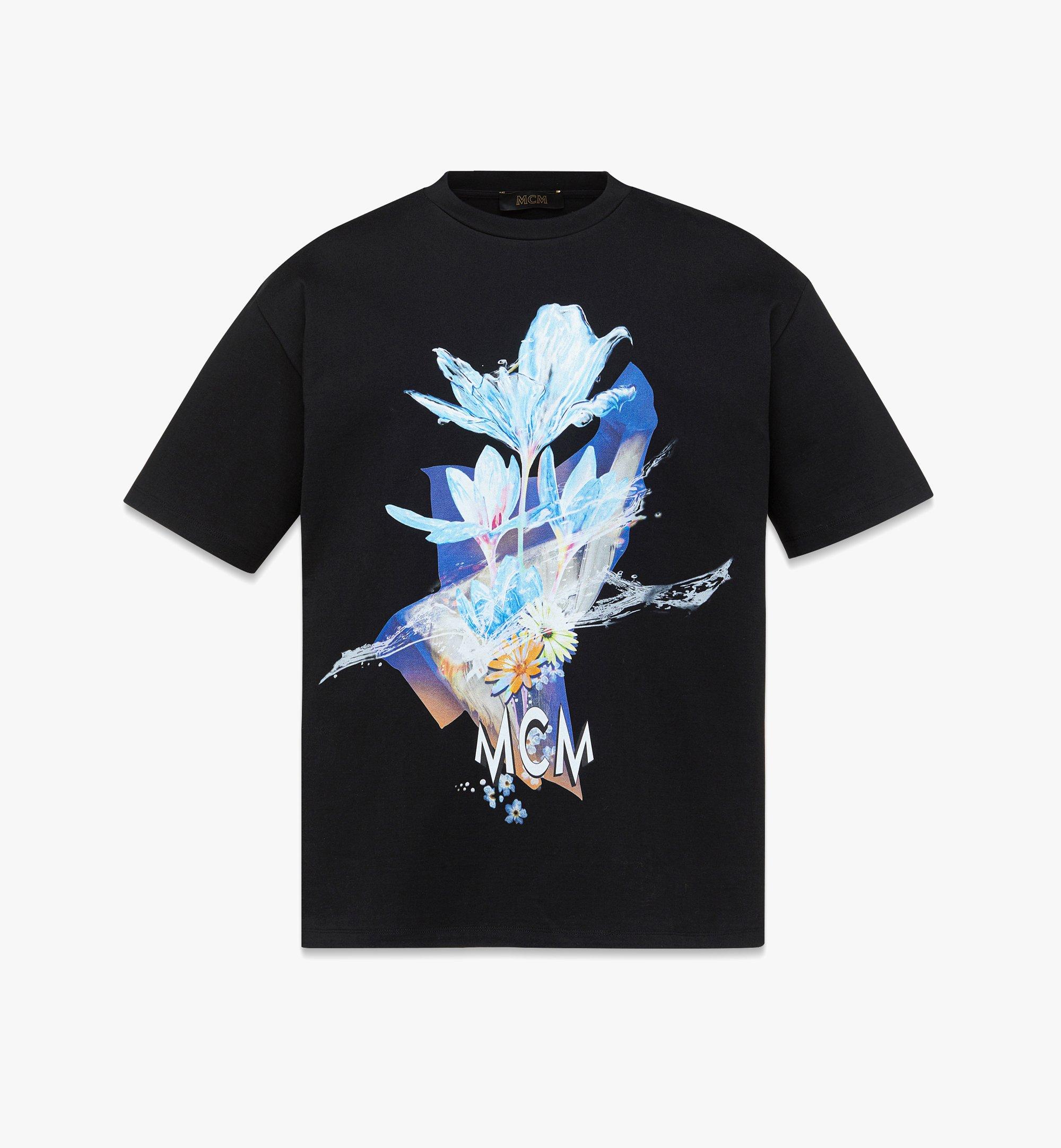 Floral Print Logo T-Shirt in Organic Cotton 1